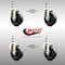 Service Caster 4 Inch 316SS Soft Rubber Wheel Swivel 3/8 Inch Threaded Stem Caster Set SCC SCC-SS316TS20S414-SRS-381615-4 - alternate 4